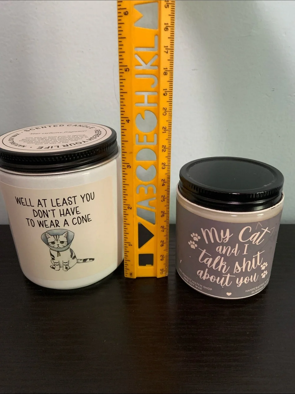Comical Cat Themed Jar Soy Candles